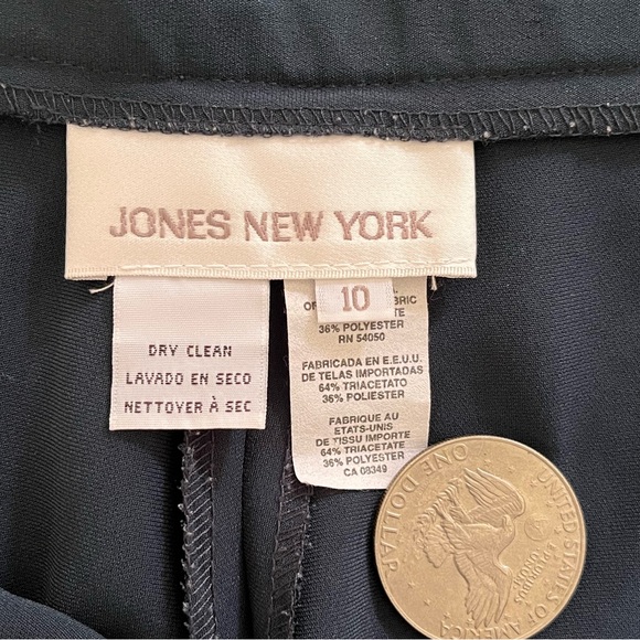 Vintage Jones New York Forest Green Wide Leg Pants Size 10 - Picture 5 of 14